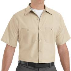 Red Kap Camicia Da Lavoro Industriale Da Uomo - Marrone Chiaro
