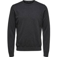 Selected Maglioni Selected Pull Col Rond En Coton - Gris