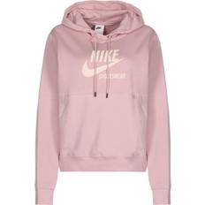 Nike Women's Sportswear Heritage Fleece Hoodie Sweatshirt - Rosa