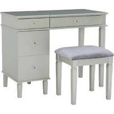 Silver Dressing Tables Linon Alexanderia Dressing Table 18x38" 2