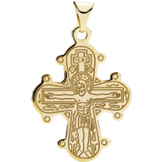 Lund Copenhagen Due To Daymark Cross Pendant - Gold