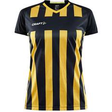Craft Progress 2.0 Stripe Jersey T-shirt Women - Black/Sweden Yellow