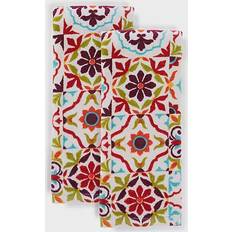Fiesta Worn Tiles Kitchen Towels in Red Kitchen Towel Multicolor (71.12x40.64cm)