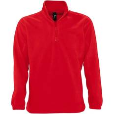 Fleece Jumpers & Pile Jumpers - Unisex Sol's Ness Zip Neck Anti-Pill Fleece Top Unisex - Red