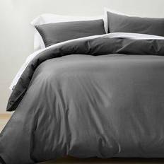 Supima Washed Sateen Duvet Cover Gray (243.84x233.68cm)