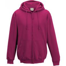 AWDis Plain Hooded Full Zip Hoodie - Hot Pink