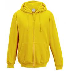 AWDis Plain Hooded Full Zip Hoodie - Sun Yellow