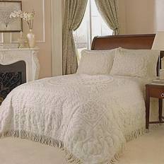 Hemtextil Beatrice Home Fashions Medallion Chenille Sängöverkast Beige (274.32x243.84cm)