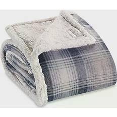 Textiles Eddie Bauer Nordic Plaid Polar Blankets Midnight (177.8x127)