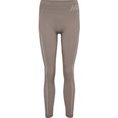 Beige - Mujer Medias Hummel Christel Seamless MW Tights Women - Chateau Gray/Driftwood Melange