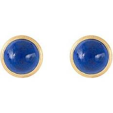 Ole Lynggaard Lotus Stud Earrings - Gold/Lapis