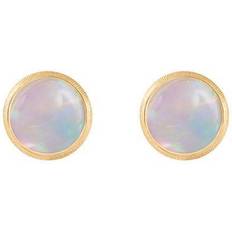 Ole Lynggaard Lotus Stud Earrings - Gold/Opal