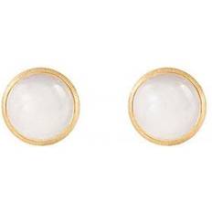 Ole Lynggaard Lotus Stud Earrings - Gold/Moonstone