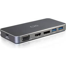 Cables C2G 2xUSB C-VGA/HDMI/Displayport/2xUSB A/USB C F-F Adapter