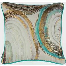 Safavieh Nima Complete Decoration Pillows Blue, Gold (45.72x45.72cm)