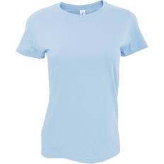 Sol's Women's Imperial Round Neck T-shirt - Sky Blue