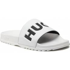 HUGO BOSS Men Slippers & Sandals HUGO BOSS Italian Made with Logo Tape - Open White