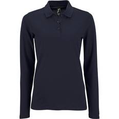 Sol's Women's Perfect Long Sleeve Pique Polo Shirt - French Navy