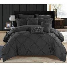 Chic Home Design Valentina Bed Linen Black (274.32x228.6cm)