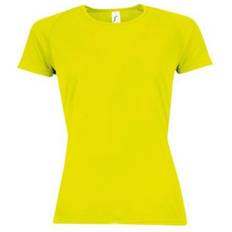 Yellow T-shirts Sol's Women's Sporty Short Sleeve T-Shirt - Neon Yellow