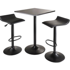 MDF Bar Tables Winsome Obsidian Bar Table 23.6x23.6" 3