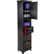 Black Storage Cabinets Winsome Wyatt Storage Cabinet 18.1x70.9"