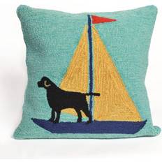 Liora Manne Frontporch Sailing Dog Complete Decoration Pillows Yellow (45.72x45.72cm)