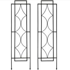 Sunnydaze Chic Diamonds Design Garden Plant Trellis 2-pack 12x48.2"