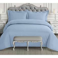 Egyptian Cotton Duvet Covers Tribeca Living 3 Piece 600 Thread Count Queen Duvet Cover Set in Sky Blue Duvet Cover Blue