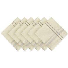 Stripes Cloth Napkins Zingz & Thingz French Striped Cloth Napkin Beige, Gray (50.8x50.8)