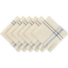 Zingz & Thingz French Striped Cloth Napkin White (50.8x50.8)