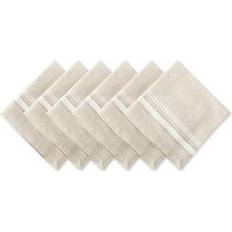 Cotton Cloths & Tissues Zingz & Thingz French Striped Cloth Napkin White (50.8x50.8)