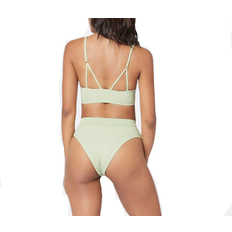 Pointelle Rib Court Bikini Bottom - Light Olive