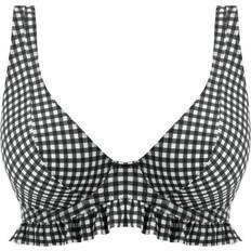 Elastane/Lycra/Spandex Bikini Tops Freya Check in High Apex Bikini Top - Monochrome