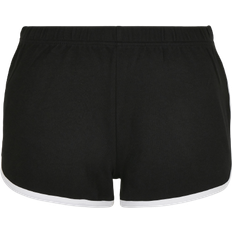 Dame - Hvid - Outdoor shorts Urban Classics Women's Organic Interlock Retro Hotpants - Black/White