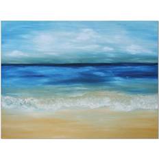 Wall Decorations Design Art Warm Tropical Sea and Beach Wall Decor 32x16"