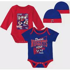 Mitchell & Ness Denver Nuggets Hardwood Classics Bodysuits & Cuffed Knit Beanies Set Infant