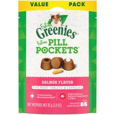 Greenies Pill Pockets Feline Natural Salmon Flavor Soft Adult Cat Treats 85x85g