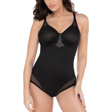 Cotton Bodysuits Miraclesuit Streamliner Shaping Bodybriefer - Black