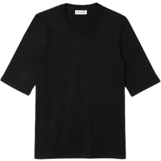 Lacoste Women’s Crew Neck Cotton T-shirt - Black