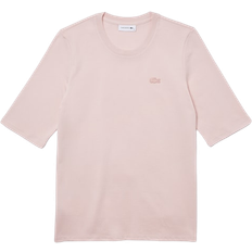 Lacoste Women’s Crew Neck Cotton T-shirt - Light Pink