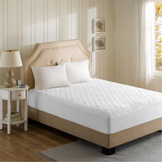 King size electric bed Beautyrest Cotton Blend Heated Mattress Cover White (213.36x182.88)