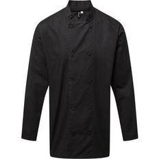 Premier Coolchecker Long Sleeved Chef Jacket - Black