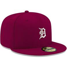 New Era Detroit Tigers Logo White 59FIFTY Fitted Hat Men - Cardinal