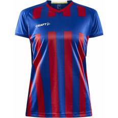 Craft Progress 2.0 Stripe Jersey T-shirt Women - Club Cobolt/Bright Red