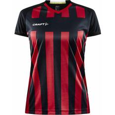 Craft Progress 2.0 Stripe Jersey T-shirt Women - Black/Bright Red