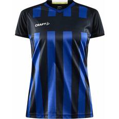 Craft Progress 2.0 Stripe Jersey T-shirt Women - Black/Club Cobolt