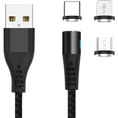 Magnetic USB A-Lightning/USB C/USB Micro-B