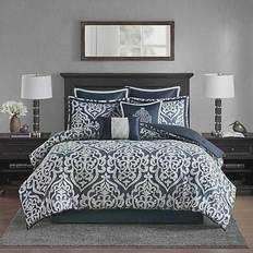 Blue Bedspreads Madison Park Jacquard Bedspread Blue (228.6x228.6cm)