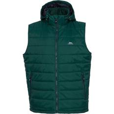 Men - XXS Vests Trespass Franklyn Gilet Hoodie - Forest Green